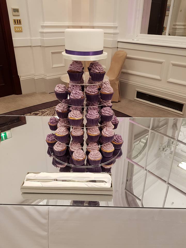 Purple wedding cupcakes Edinburgh (1)