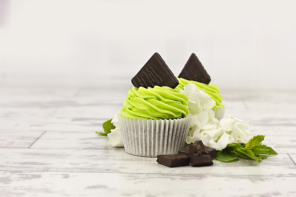 After eight mint chocolate cupcake