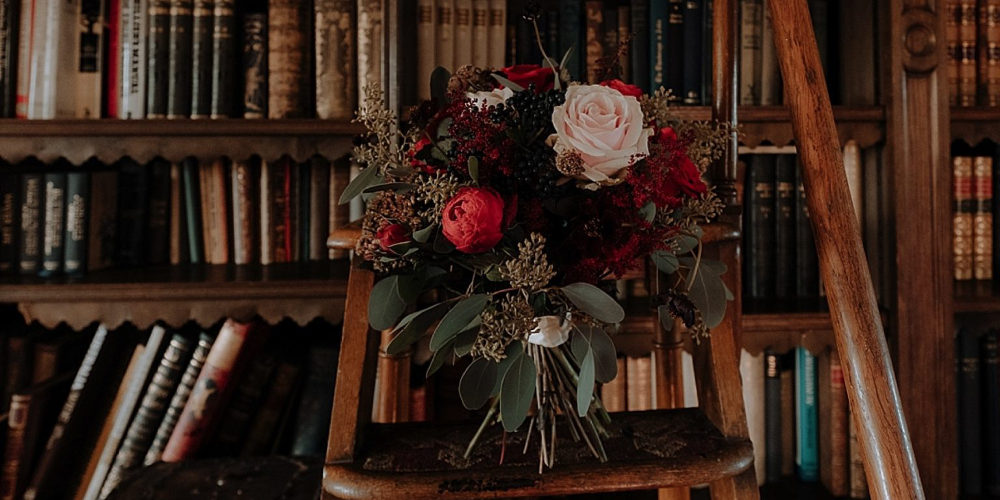 Library wedding bouquet