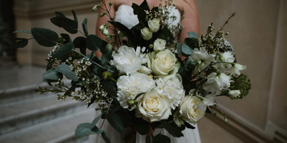 White Floral Wedding Bouquet